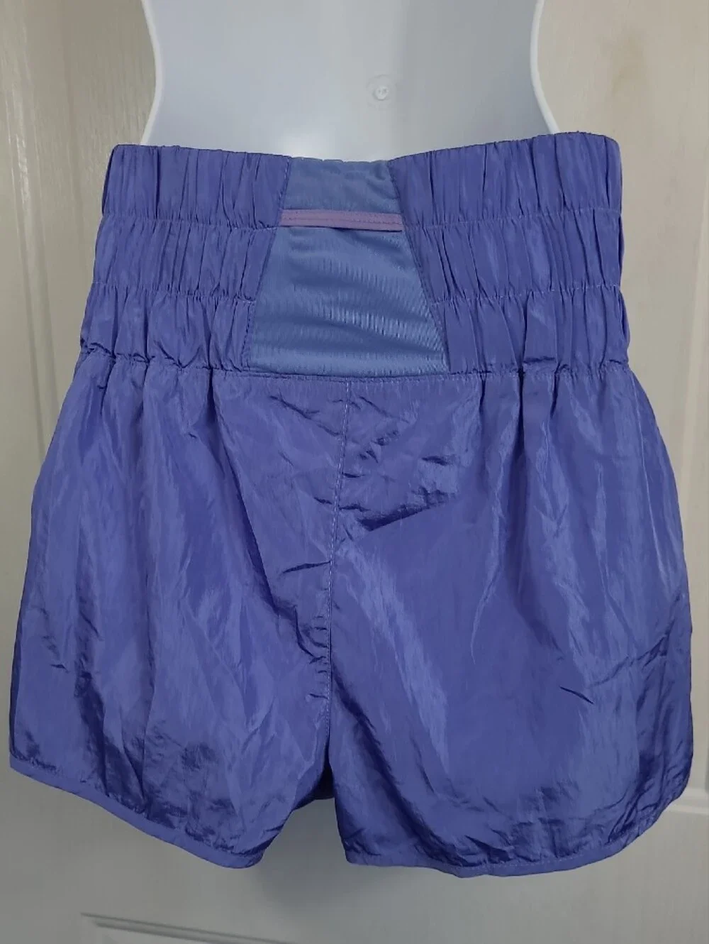 Free People Lavender Smocked-Waist Athletic Shorts - Picture 6 of 14